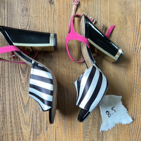 Sam Edelman Odetta black and white striped heels - Picture 8 of 10